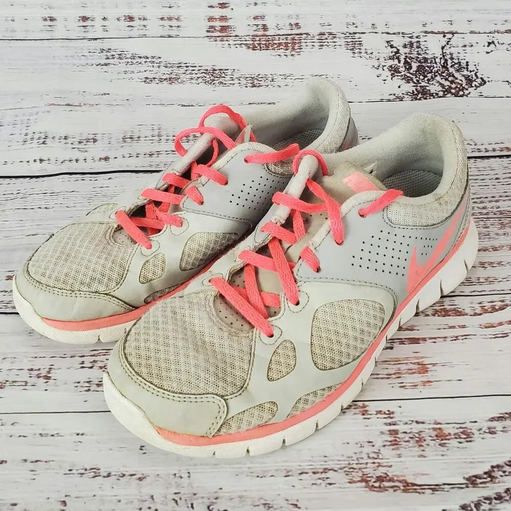 Nike Flex Gray Pink Running Shoes 512108-004 Women's Athletic Sneakers Size 7.5